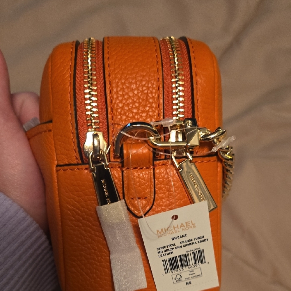 NWT Michael Kors Vibrant Orange Crossbody - Picture 6 of 11